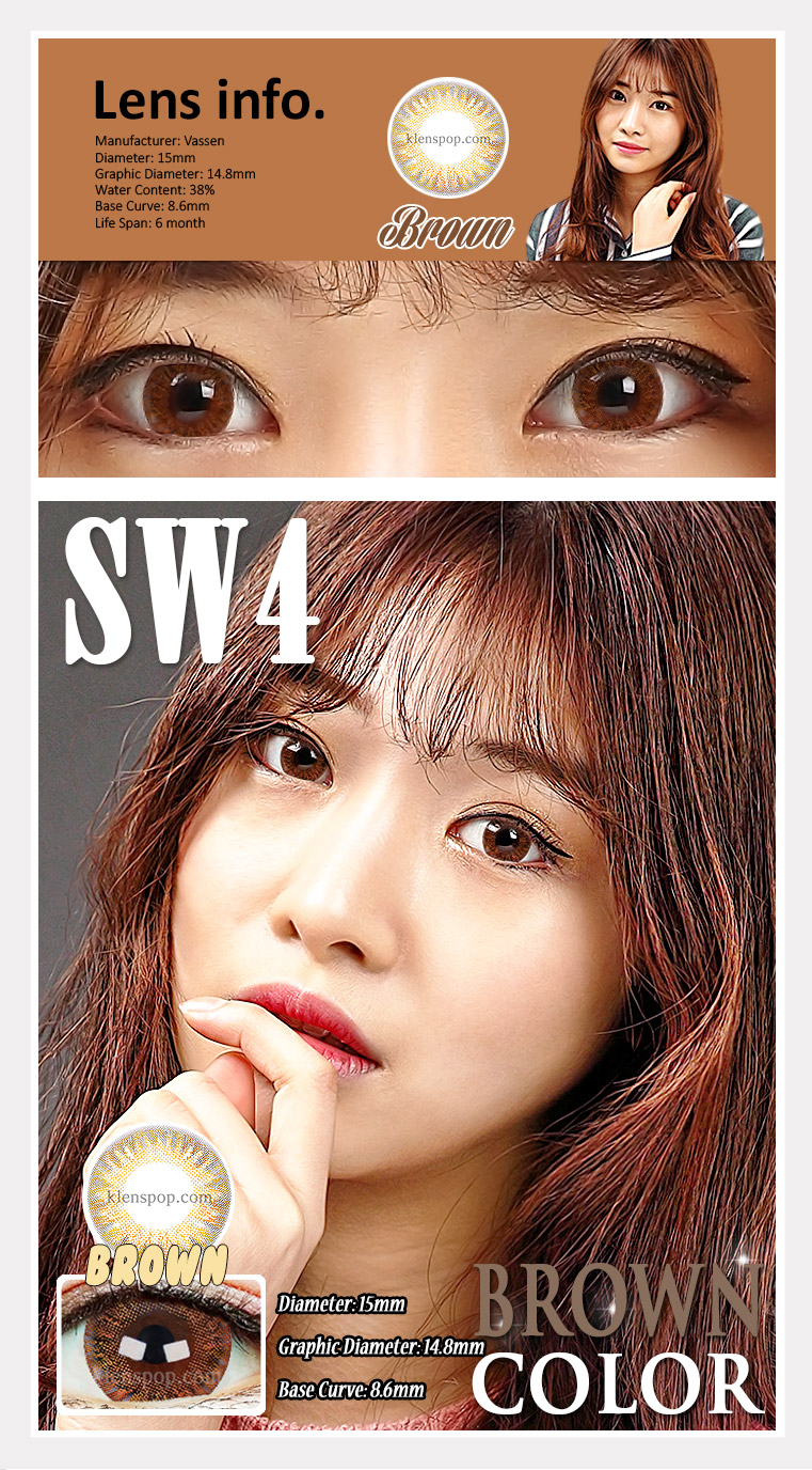 Description image of SW4 Brown Colored Contacts Lenses